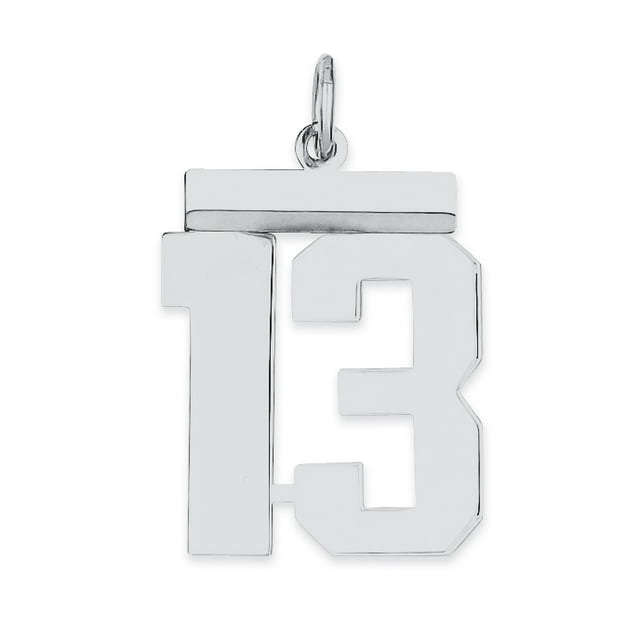 925 Sterling Silver Number 13 Pendentif Pendentif Charmes
