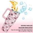 thumbnail image 5 of 40 Oz Halloween Ghost Tumbler with Handle and Straw, Pink Ghost Insulated Stainless Steel Cup Tumbler Water Bottle Drinking Cup, pink Halloween Gifts for Women, Adults, Teenagers, 5 of 6