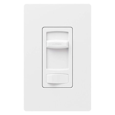 Slide Fan Support - CTFSQ-F-WH CT 1.5A QUIET FAN SPEED Electrical Distribution Product White, Captive slide knob provides 3 speeds for fan, and rocker switch turns fan onto.., By Lutron