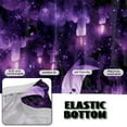 thumbnail image 6 of Xixirimido Futon Sofa Bed Cover Stretch Armless Futon Slipcover Washable Elastic Sofa Couch Covers Home Furniture Protector, Ghost Bats Purple Tie-dye, 6 of 8