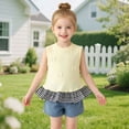 thumbnail image 2 of Mnyotv Toddler Girls Summer Clothes Ruffle Hem Sleeveless Tank Tops with Bowknots Casual Crewneck T Shirts Size 12-24 Months, 2 of 5