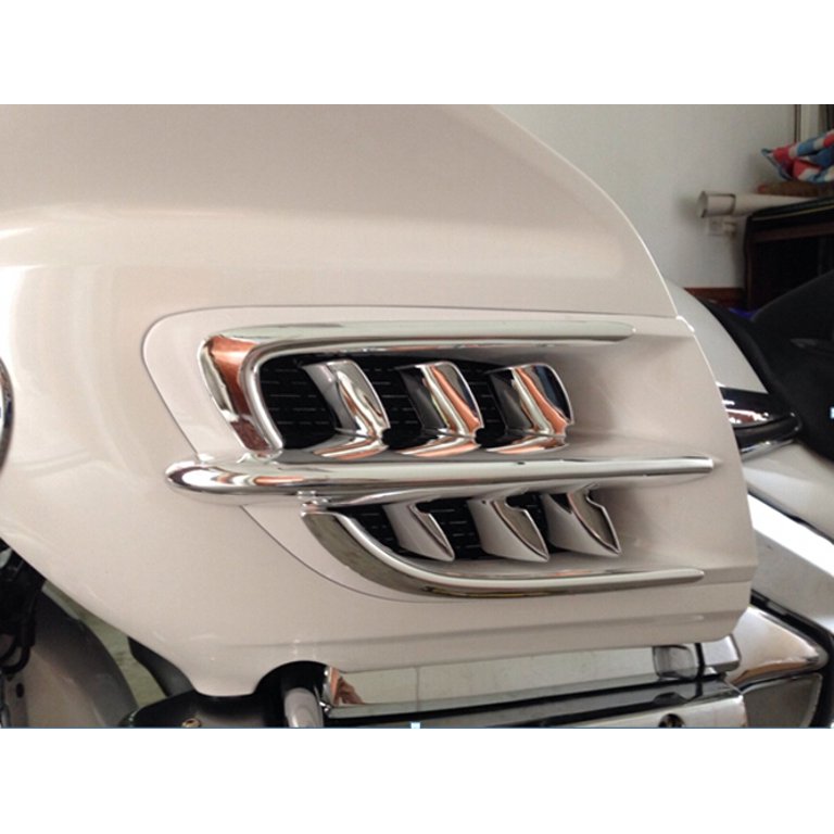 Chrome Shark Gill Fairing Inserts For Honda GL1800 Goldwing (2001-2011) - 6-Piece Set