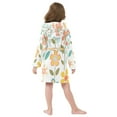 thumbnail image 7 of FORMRS Niños Bathrobe Unisex Hooded Robe Soft Plush Pajamas Sleepwear, Size 7-9T, Orange Retro Flower, 7 of 7