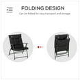 thumbnail image 4 of Foldable Lounge Chair, Fabric Upholstered Recliner with Armrest, Black, 4 of 10