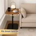 thumbnail image 5 of PinkSheep Small Side Table Couch End Table Accent Table Tray Table Little Table for Living Room Small Spaces, Walnut, Height Adjustable, 5 of 8
