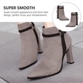 thumbnail image 4 of FELTECHELECTR 1 par de botines con cremallera lateral para mujer, botas cortas de invierno, botas de tacón grueso, 4 of 6