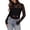❧318-Black, variant on Women's Sheer Cut Out Mesh Sexy Lace Solid Color Multicolor Long Sleeve Mock Neck Top Soft Breathable Summer Daily Wear Blouse