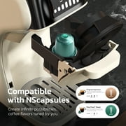 HiBrew H1B 6-in-1 Single Serve Multi-Capsule with Smart LED Indicator, 20Bar Hot/Cold Brewing Coffee Maker for Kcup*,DG*,Nes*,Pods & Powder (Beige)