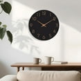 thumbnail image 6 of Wall Clock Battery Operated 10 Inch Silent Non Ticking Simple Minimalist Style Decorative for Living Room Kitchen Home Office, Black, 6 of 9