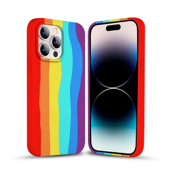 Funda de Protección para iPhone 14 / 14 Plus / 14 Pro / 14 Pro Max - Sovico - Silicón Arcoíris