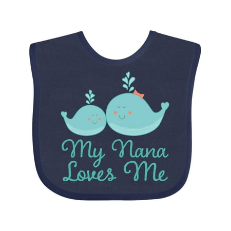 

Inktastic My Nana Loves Me Gift Baby Boy or Baby Girl Bib
