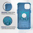 thumbnail image 4 of Phone Case for iPhone 13 and iPhone 14, Non-Slip Shockproof 10 Ft Military Dropproof Phone Case with 2 Tempered Glass Screen Protectors, 6.1 Inch (Blue), 4 of 14