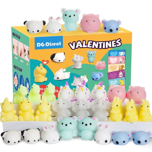 Juguetes antiestrés Mochi Squishy de San Valentín, paquete de 30, set DG-Direct