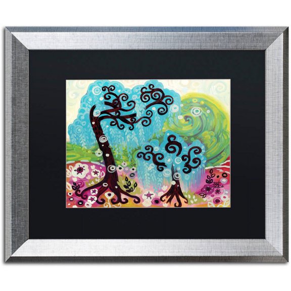 Trademark Fine Art "32" Canvas Art by Natasha Wescoat, Black Matte, Silver Frame