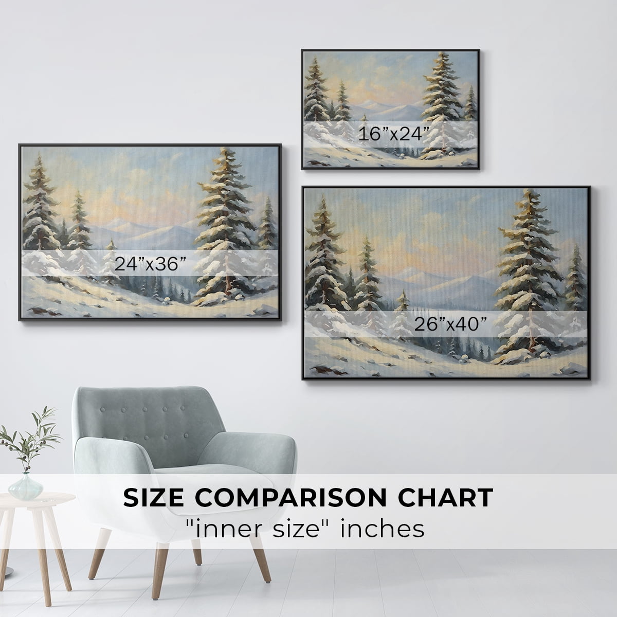 Vintage Landscape-CCIV By Wexford Home Framed in Black Wood Gallery Wrapped Canvas 25 in. x 37 in.