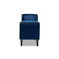 thumbnail image 3 of Bowery Hill Tufted Velvet and Wood Bench in Royal Blue, 3 of 9