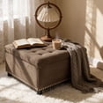 thumbnail image 4 of CQSXDA Multi-Functional Square Tufted  Storage Ottoman With Nailhead Trim For Small Spaces Living Room Accent Furniture, Coffee, 4 of 12