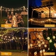 thumbnail image 5 of Cadena de luces solares para exteriores, luces de globo de cristal, resistentes al agua, encendido y apagado automático, 8 modos diferentes, fácil de instalar, funciona con energía solar, de larga, 5 of 5