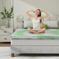 thumbnail image 4 of Sailvan Twin XL Mattress Topper, 2 Inch Cooling Memory Foam Mattress Topper Gel Infused, For College Dorm, Single Bed, Ventilated Mattress Pad, Green & White, 4 of 9