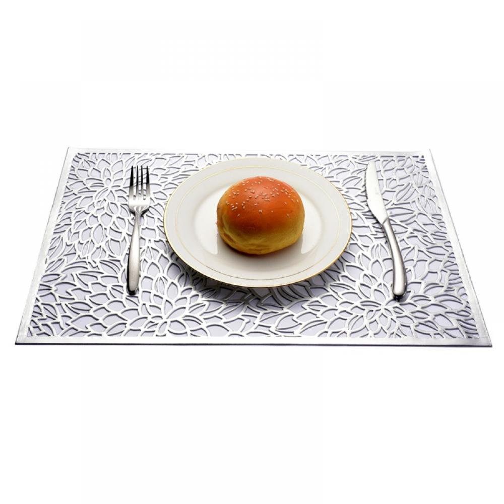 Rectangle Placemats, Leaf Functional Table Mat for Dining Kitchen Restaurant Table Decoration