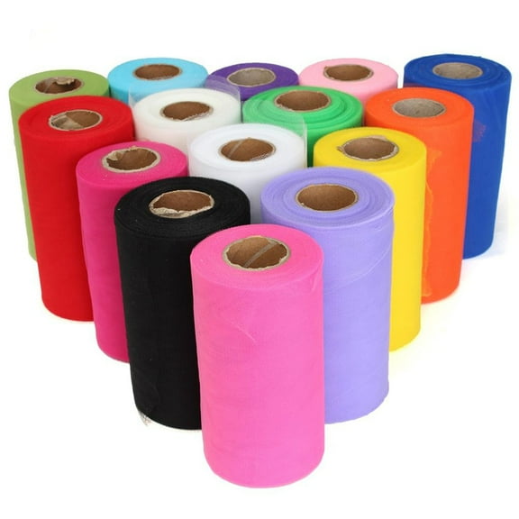 HOOWIFFY Banquet Roll Tulle Fabric Polyester White 1Pack Tutu Skirt