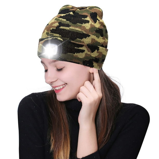 Knit hat sale with light