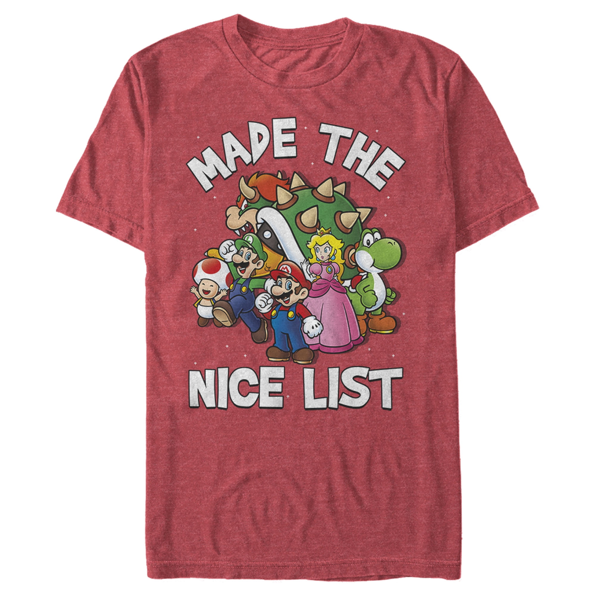 Nintendo Nintendo Men's Mario Character Nice List TShirt