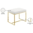 thumbnail image 4 of Meridian Furniture Monroe Gold Ottoman / Stool, 4 of 8