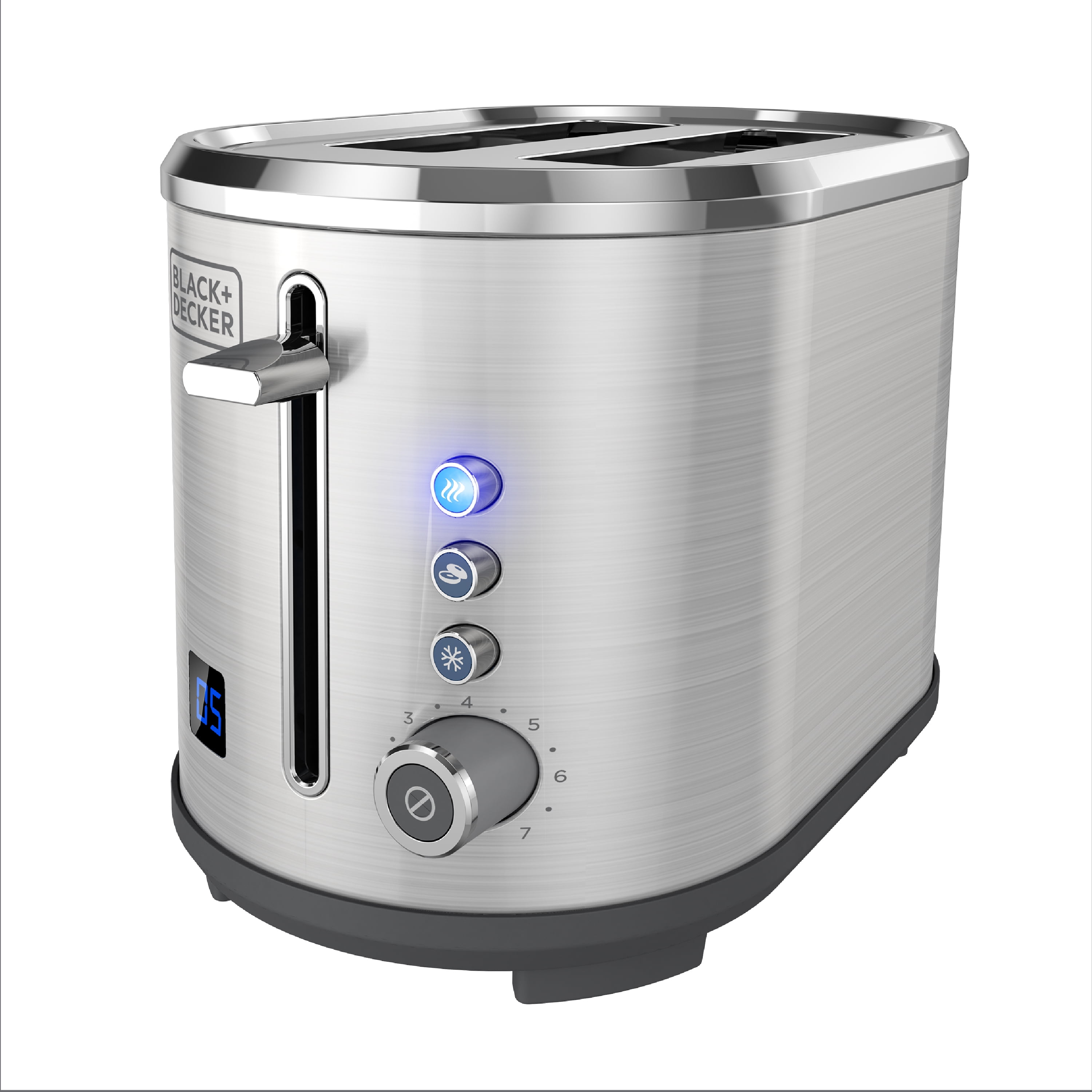 Black & Decker Stainless Steel 2 Slice Extra Wide Slots Digital Toaster