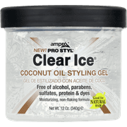 AMPRO TOOLS Ampro Clear Ice Coconut Oil Styling Gel, 12 Oz