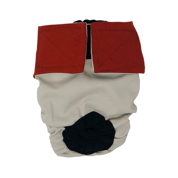 Barkertime Burnt Orange on Frosty Cream Dog Diaper