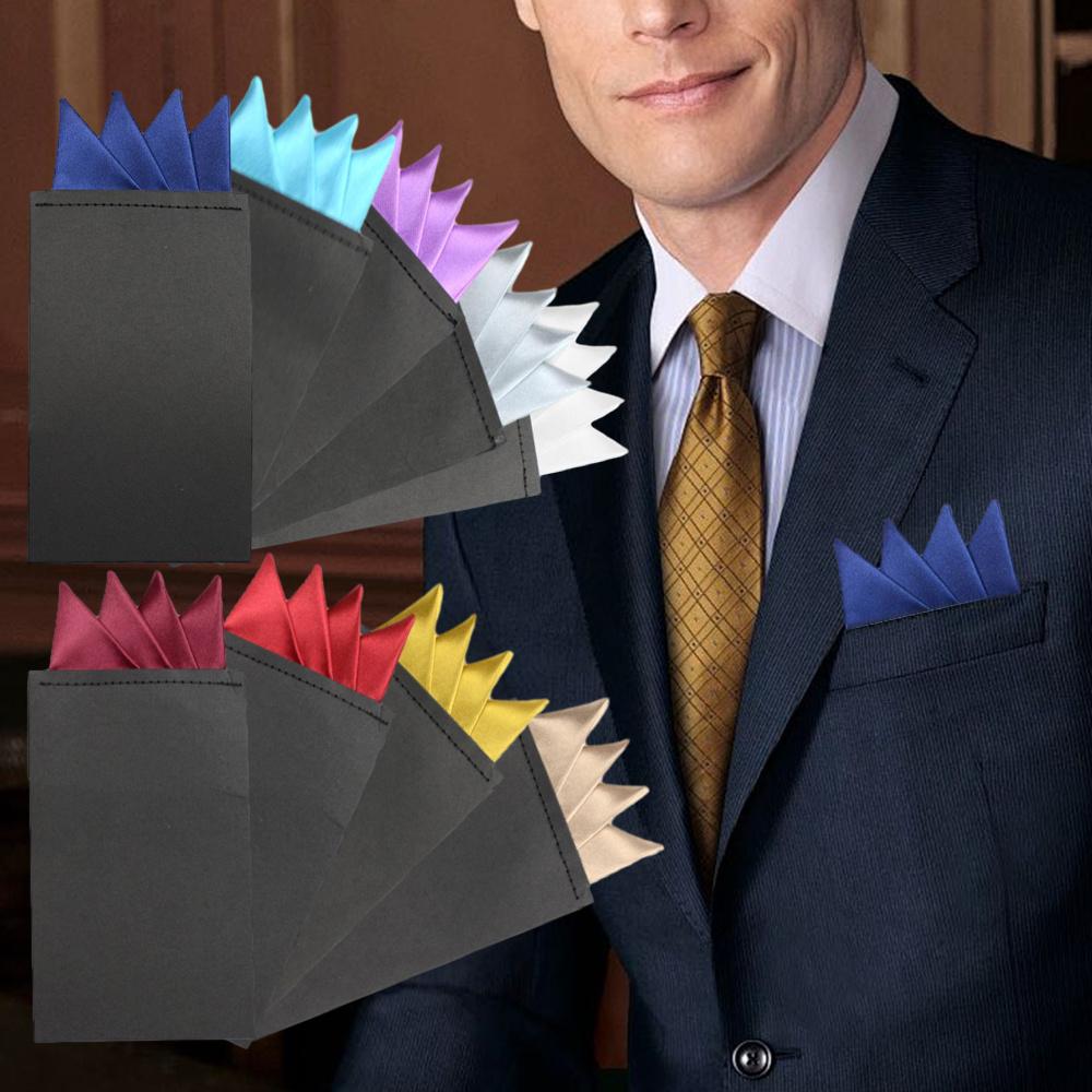 thumbnail image 2 of Bright Satin Pocket Squares – Pre-Folded & Sewn, Ready To Slip Into Suit Pocket (Men's) 2 of 3