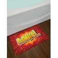 thumbnail image 2 of Daniel Bath Mat, Retro Backdrop with Stars and Pop Art Detail with American Boys Name, Non-Slip Plush Mat Bathroom Kitchen Laundry Room Decor, 29.5 X 17.5 Inches, Red Orange and Yellow, Ambesonne, 2 of 2