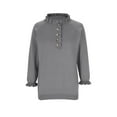 thumbnail image 4 of Rutainlusire Women's Fashion V-Neck 3/4 Sleeve Ruffle Knit Sweater Women V-Neck Long Sleeve Button-Accented Ruffle-Trimmed Casual Pullover Knitted Sweater Top, 4 of 6