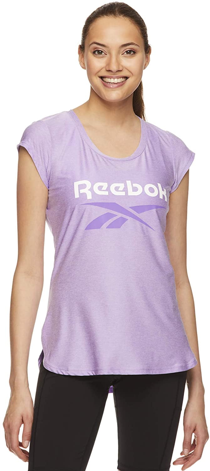 purple reebok shirt