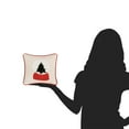 thumbnail image 4 of Snow Globe Christmas Tree French Knot Mini Accent Pillow 8" x 8", 4 of 8