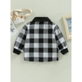thumbnail image 4 of Bagilaanoe Toddler Baby Boy Shirts Jacket Plaid Long Sleeve Button-Down Shacket Coat with Pockets 18M 24M 3T 4T 5T 6T Kids Fall Casual Outwear, 4 of 8