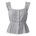 thumbnail image 4 of Summer Boho Beach Outfits Summer Linen Tops Ladies Tops and Blouses Going Out Tops Cute Summer Camisoles for Teens Womens Workout Tops Y2K Tops Shirts for Women Seamless Soft Top, 4 of 7