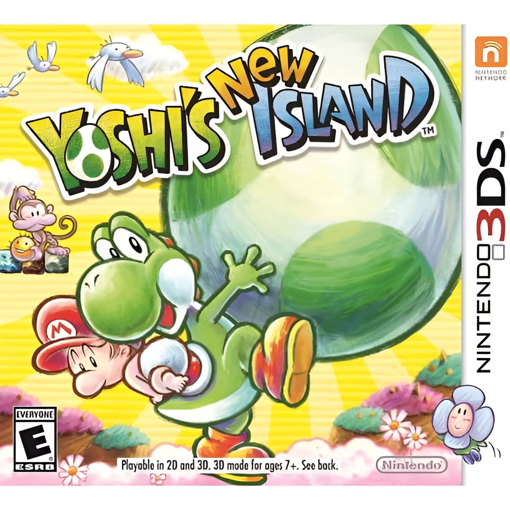 Nintendo 3DS Game: Yoshi's New Island with Various Art Styles