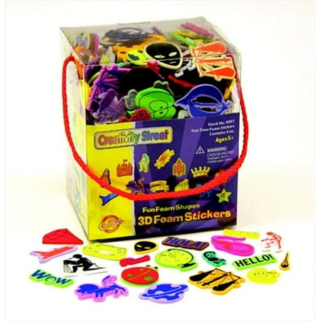 Craft Foam Stickers - WonderFoam 082293 Self Adhesive Whimsical Assorted Shape Foam Sticker, 4.5 Oz.