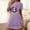Purple, variant on Women's Oversized Short Nightgown Fashion Chest Print Short Sleeve Nightdress