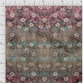 thumbnail image 1 of Soimoi Moss Georgette Fabric Floral & Leopard Panel Print Sewing Fabric Yard 42 Inch Wide, 1 of 3
