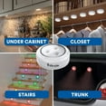 thumbnail image 4 of AlltroLite FA9099 LED Puck Lights with 2 Remotes (6 Pack) - Lights for Under Cabinets - Under Counter Lights for Kitchen - Battery-Powered Lights, 4 of 6