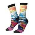 thumbnail image 1 of Bingfone Chaussettes de Compression Imprimé Terre Coloré Fantaisie pour Femmes et Hommes Longues Chaussettes pour Course Athlétique Cyclisme Infirmière, 1 of 6