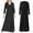 czb# Black331, variant on Women Lace Dress Suit Solid Color Oversized Hollow Out Patchwork Square Collar Maxi Dress Long Sleeve Cardigan Casual Trendy Party Wedding Clothes Set,Yellow,XXL