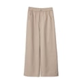 thumbnail image 3 of Pantalones de Pierna Ancha de Verano, Pantalones Rectos Sueltos Caqui de Corte Delgado para Mujer, Shorts, Pantalones Casuales con Cintura Elástica, 3 of 4