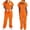 Orange, variant on FYEGRE Halloween Orange Prison Jumpsuit Costume for Women And Men Classic Character Dress-Up Apparel Performance Fashionable Jumpsuit Orange XXL