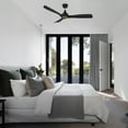 thumbnail image 3 of SMAAIR Kilmory 52" Black and Gold Ceiling Fan with Remote No Light, 3 of 6