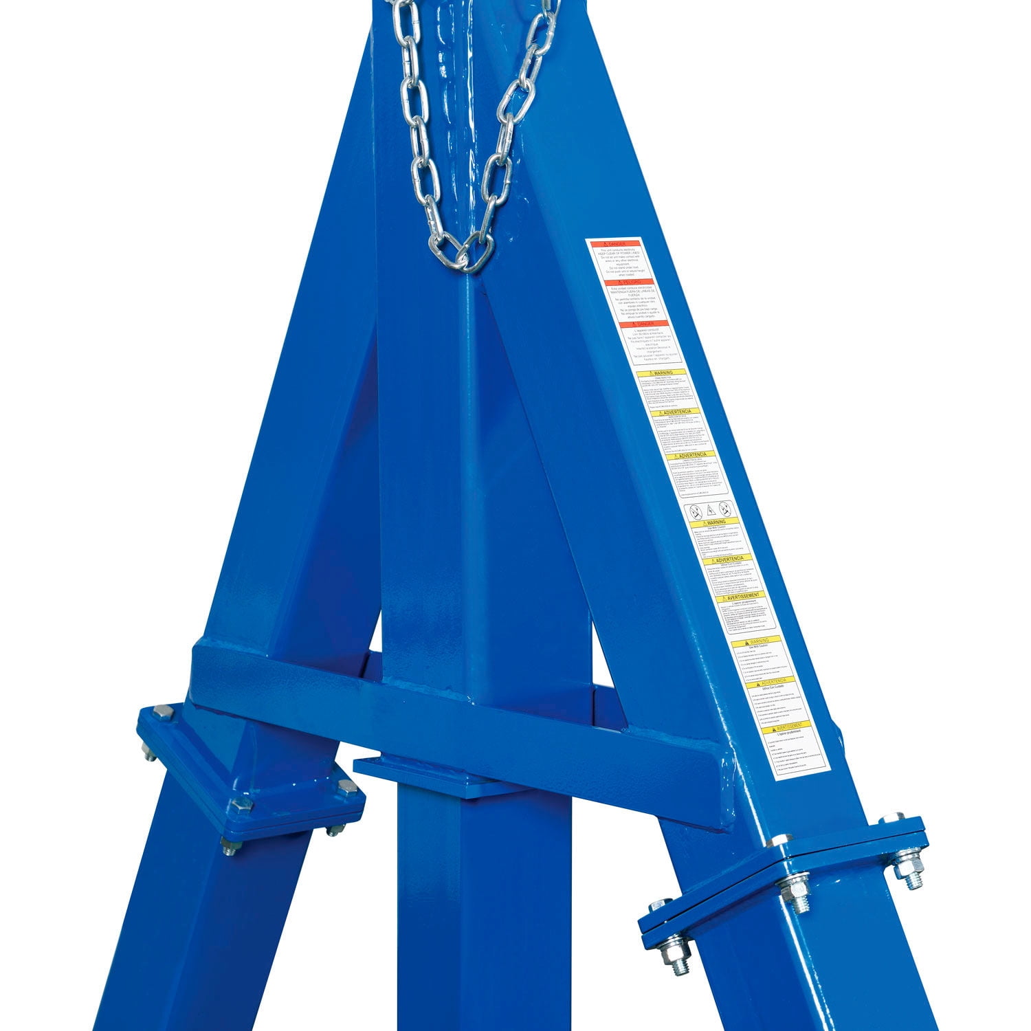 Global Industrial Adjustable Height Steel Gantry Crane, 10'W x 7'6"-12'H, 2000 Lb. Capacity