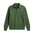 thumbnail image 4 of Waffle Polo Shirts for Men Fall Winter Long Sleeve Collared Relaxed Fit Casual Plain Work Shirts, 4 of 4